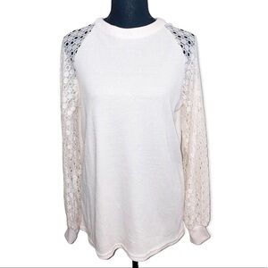 lace sleeve blouse